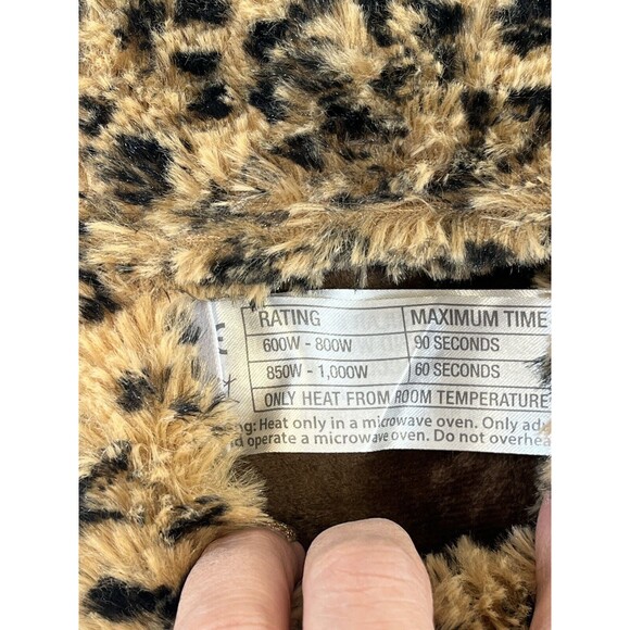 Warmies Woman's Microwavable Fuzzy Slippers. Leopard Print. One size Up to Sz 9 - Picture 4 of 7